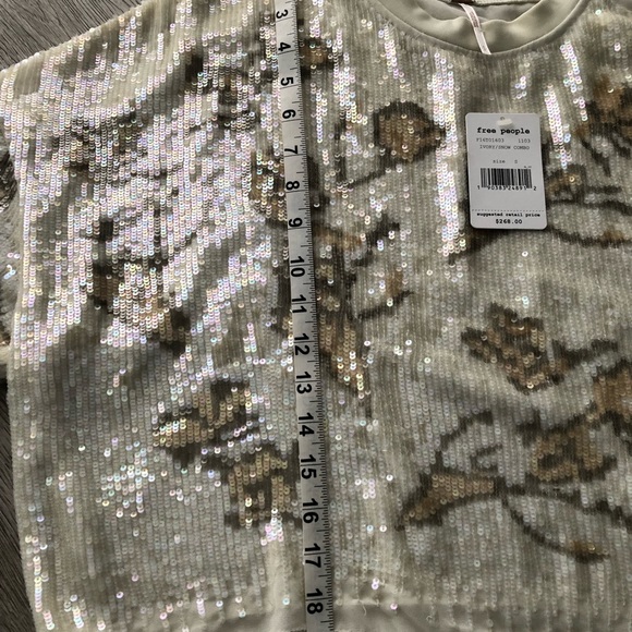 Free People Sequin Top Off-Shoulder Size Small NWT - Picture 9 of 9